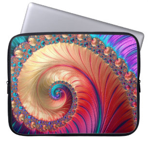 Abstract Computer generated Fractal design. A frac Laptop Sleeve