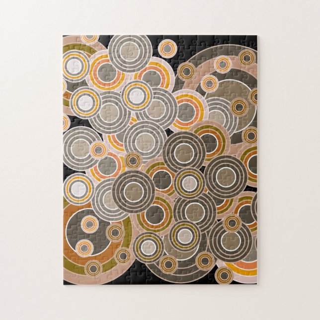 Abstract Concentric Circles Pattern Jigsaw Puzzle (Vertical)