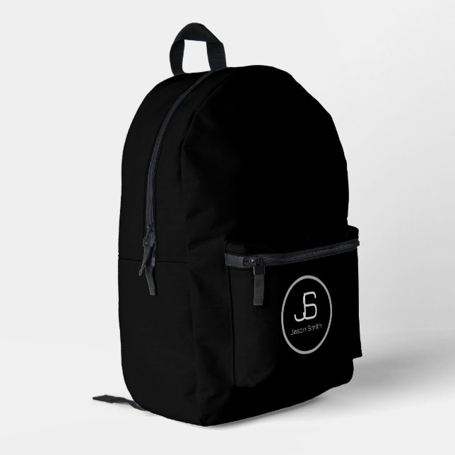 Abstract concrete pattern printed backpack (Back Corner Left)
