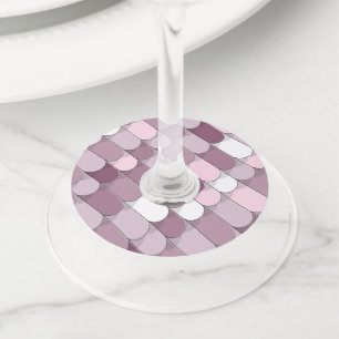 Abstract Construction (tiles) 2 Wine Glass Tag