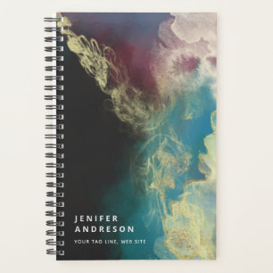 Abstract contemporary modern artistic ink planner