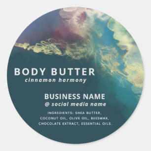 Abstract contemporary modern artistic ink product classic round sticker