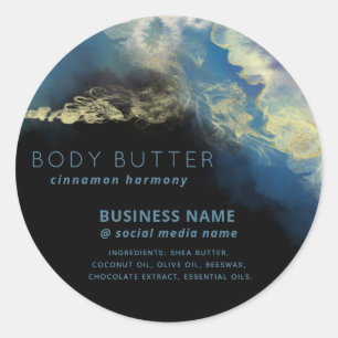 Abstract contemporary modern artistic ink product classic round sticker