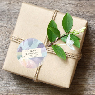 Abstract Contemporary Retirement Thank You Favour Classic Round Sticker