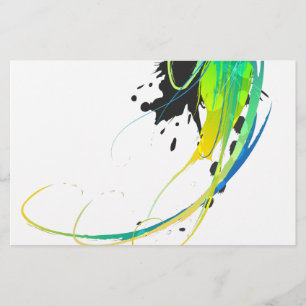 Abstract cool waters Paint Splatters
