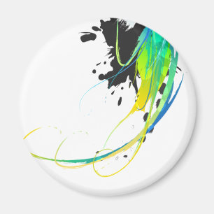 Abstract cool waters Paint Splatters Magnet