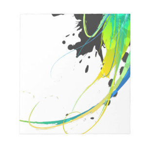 Abstract cool waters Paint Splatters Notepad
