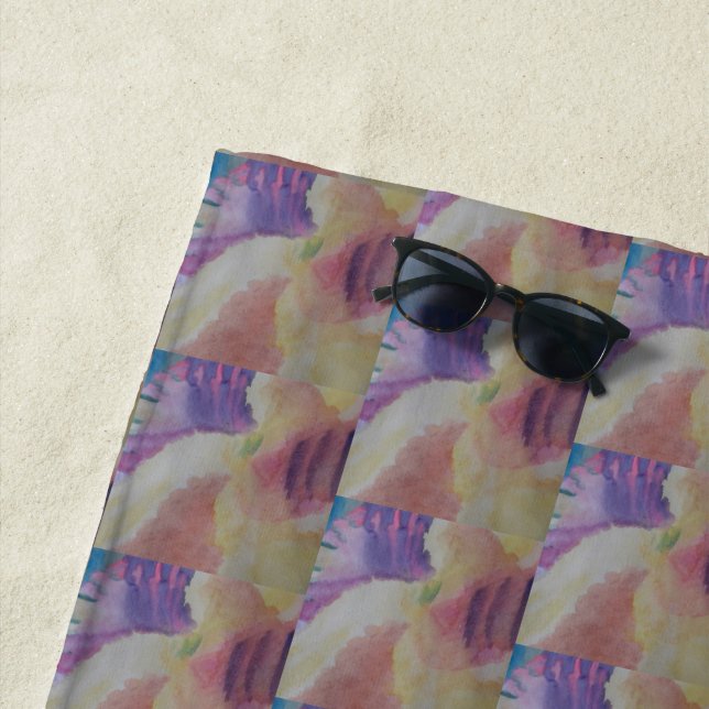 Abstract Coral Reef Beach Towel (In Situ)