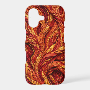 Abstract Coral Reef Fire Red Thread iPhone Cases