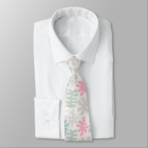 Abstract Coral Reef Shapes Tie