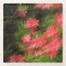 Abstract Coral Rhododendrons in Motion, art photo