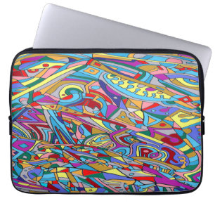 Abstract Coral Sea Poster Acrylic Print Laptop Sleeve