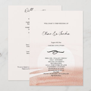 Abstract Coral Watercolor Hand-painted Programme