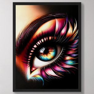 Abstract Cosmetic Close Up Eye Woman Poster