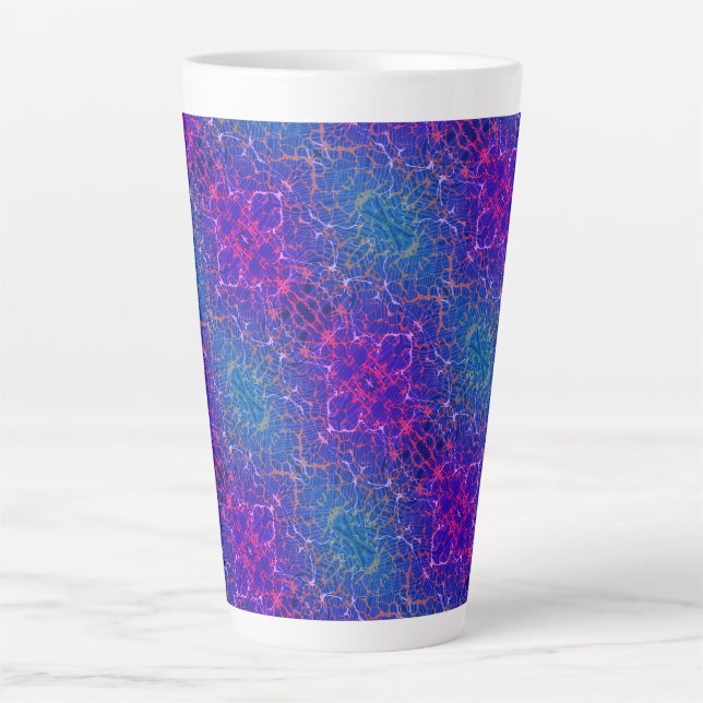 Abstract cosmic damask pattern latte mug (Front)