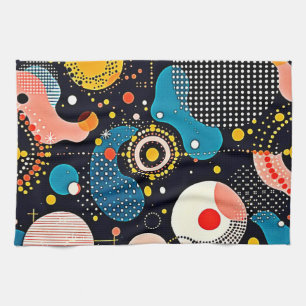 Abstract Cosmic Dance Tea Towel