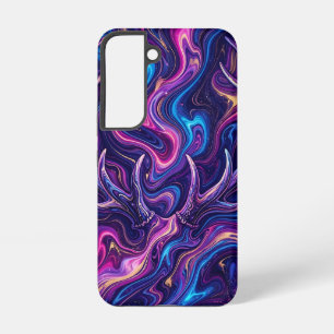 Abstract Cosmic Purple Antler Samsung Cases