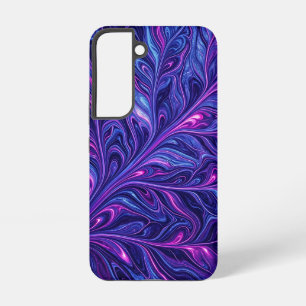 Abstract Cosmic Purple Leaf Vein Samsung Cases