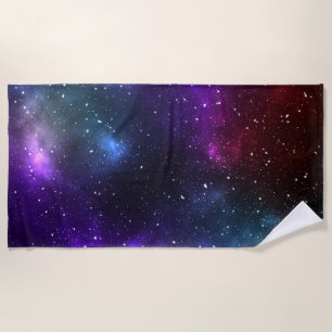 Abstract Cosmic Space Constellations Design Beach Towel