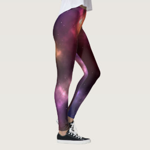Abstract Cosmic Space Constellations Design Leggings