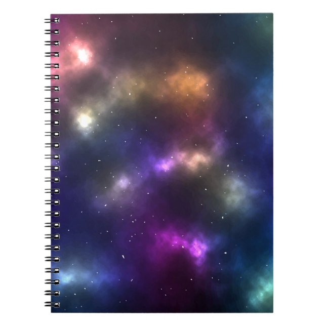 Abstract Cosmic Space Constellations Design Notebook (Front)