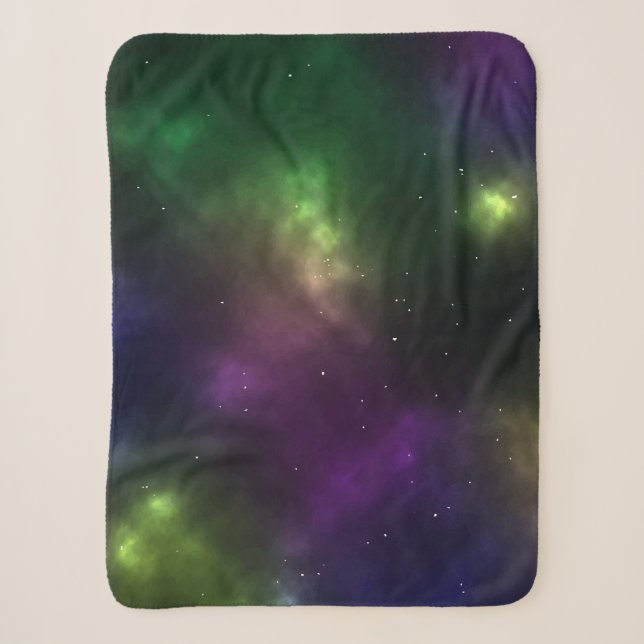 Abstract Cosmic Space Constellations Design Sherpa Blanket (Front)