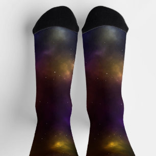 Abstract Cosmic Space Constellations Design Socks