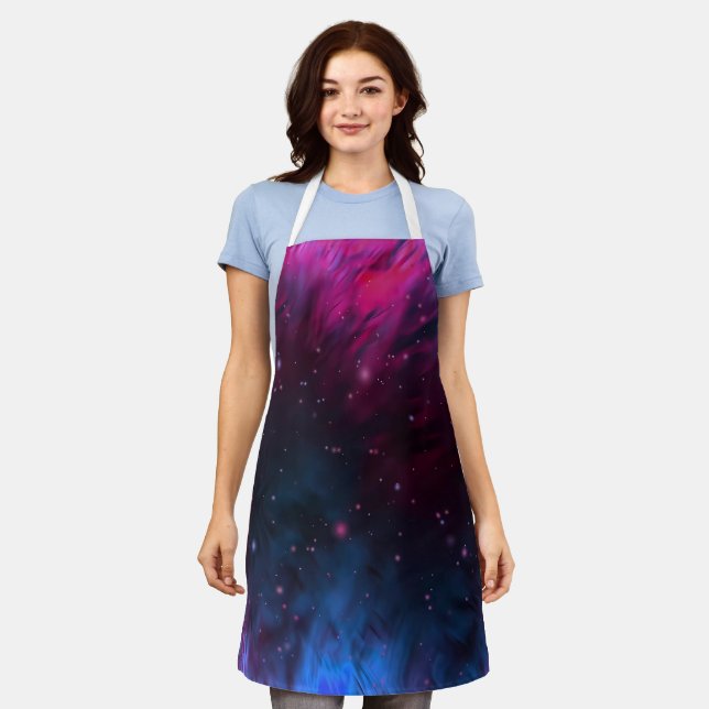 Abstract Cosmic Tapestry Apron (Worn)