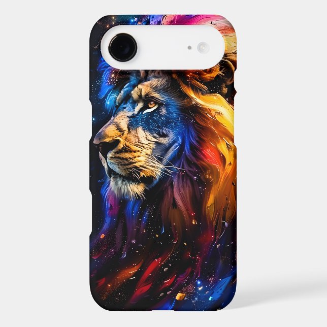Abstract Cosmic Wildlife Lion Portrait (Back)