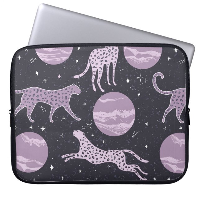 Abstract cosmos seamless pattern,galaxy background laptop sleeve (Front)