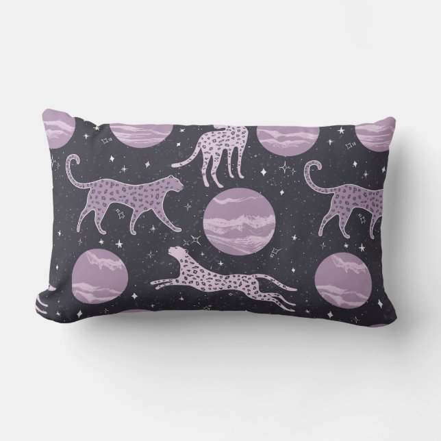 Abstract cosmos seamless pattern,galaxy background lumbar cushion (Front)