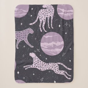 Abstract cosmos seamless pattern,galaxy background sherpa blanket