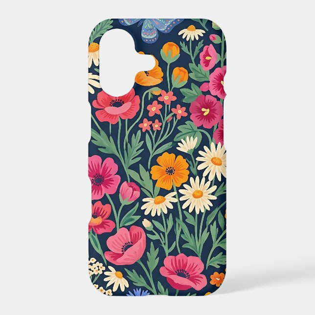 Abstract Cottagecore Wildflowers iPhone Cases (Back)