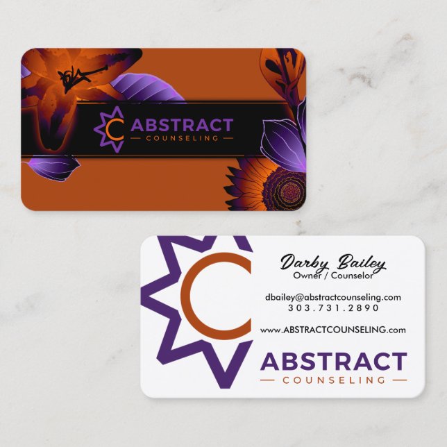 abstract counseling lightened up business cards (Front/Back)