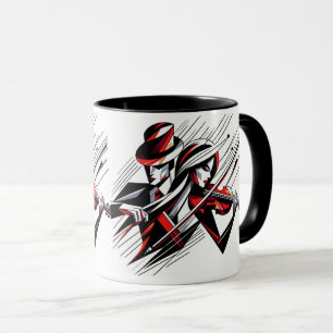 Abstract Couple with Violin Mug