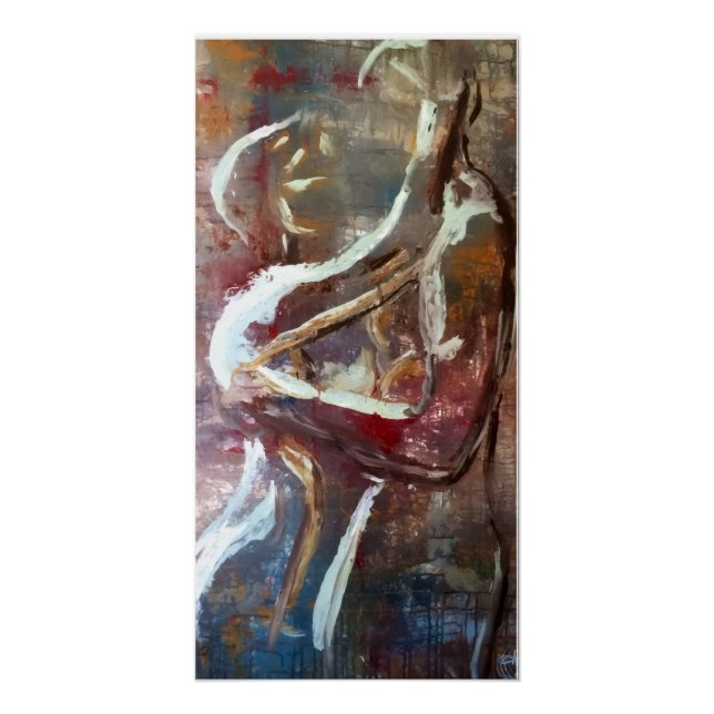 abstract couples embrace poster (Front)