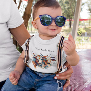 Abstract Cows, customisable Baby Bodysuit