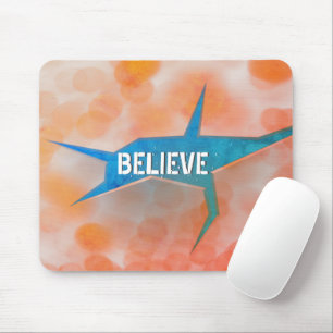 Abstract Crack on Orange Bokeh Mouse Pad