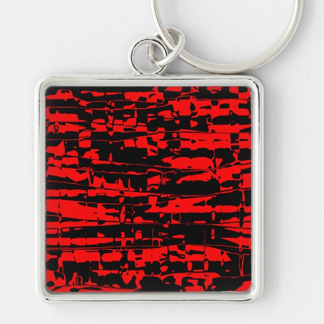 Abstract Crackle Key Ring (Front)