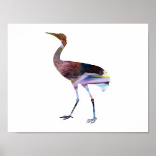 Abstract Crane Silhouette. Poster