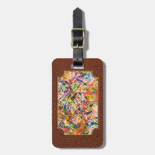 Abstract - Crayon - Mardi Gras Luggage Tag