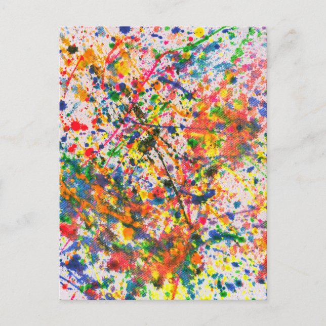 Abstract - Crayon - Mardi Gras Postcard (Front)