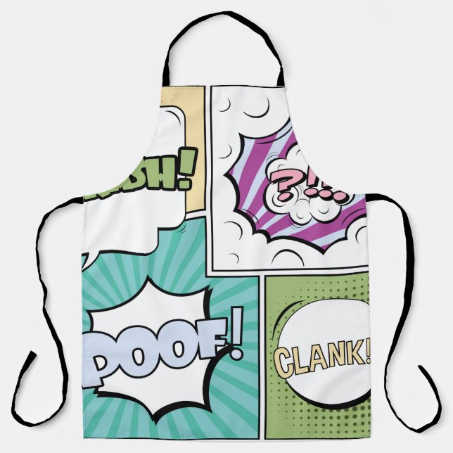 Abstract creative concept comic pop art style blan apron (Front)