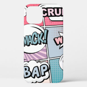 Abstract creative concept comic pop art style blan iPhone 12 case