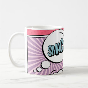 Abstract creative concept comic pop art style blan coffee mug