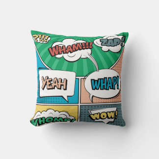 Abstract creative concept comic pop art style blan cushion