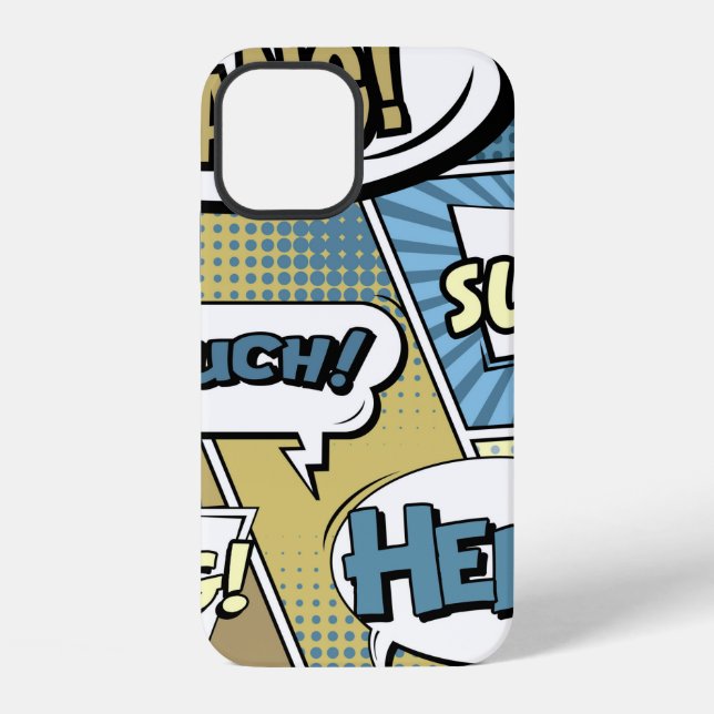 Abstract creative concept comic pop art style blan iPhone case (Back)