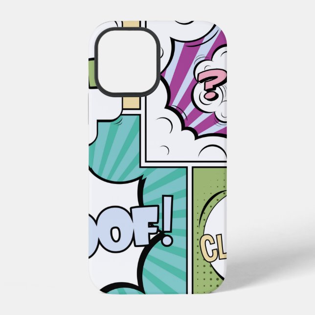 Abstract creative concept comic pop art style blan iPhone case (Back)