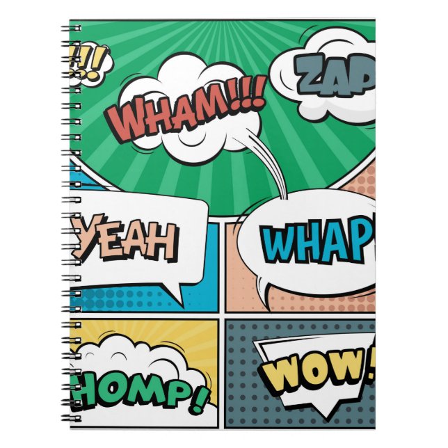 Abstract creative concept comic pop art style blan notebook (Front)
