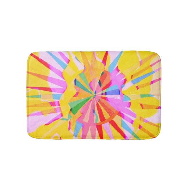 Abstract creative drawing, colourful background. bath mat (Front)